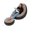 Inflatable Leisure Bean Bag Sofa Lazy Couch Bag Chair with Footstool
