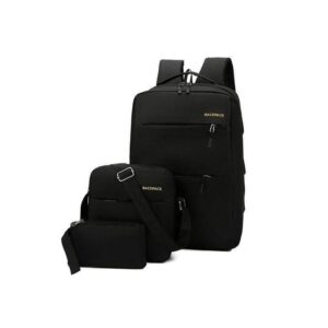3 In 1 Multi Functional School/Business Backpack With USB Slot - Black